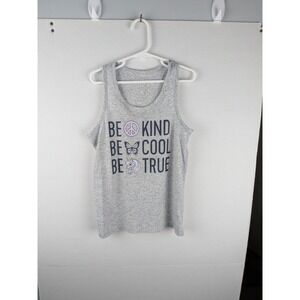 Kids The Childrens Place Gray Graphic Tank Top Be Kind Be Cool Be True Size  7 8